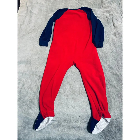 Absorba Size Size 4T Fleece Zip Footie Sleeper Long Sleeve MVP Football - Picture 4 of 4